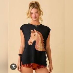 Main Strip Shawna Horse Sweater S